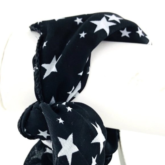 Patriotic Scarf Bracelet - Stars with Silver Charm - Picture 3 of 5